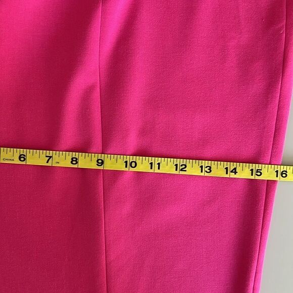 NWOT 1. STATE Pink Stretch Crepe Split Cuff Straight Leg Front Slit Pants 20W - Picture 10 of 13